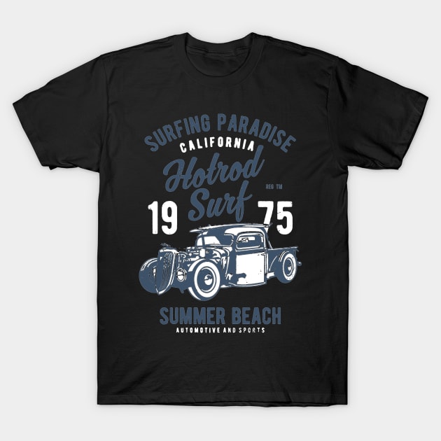 Hotrod Surf T-Shirt by JakeRhodes